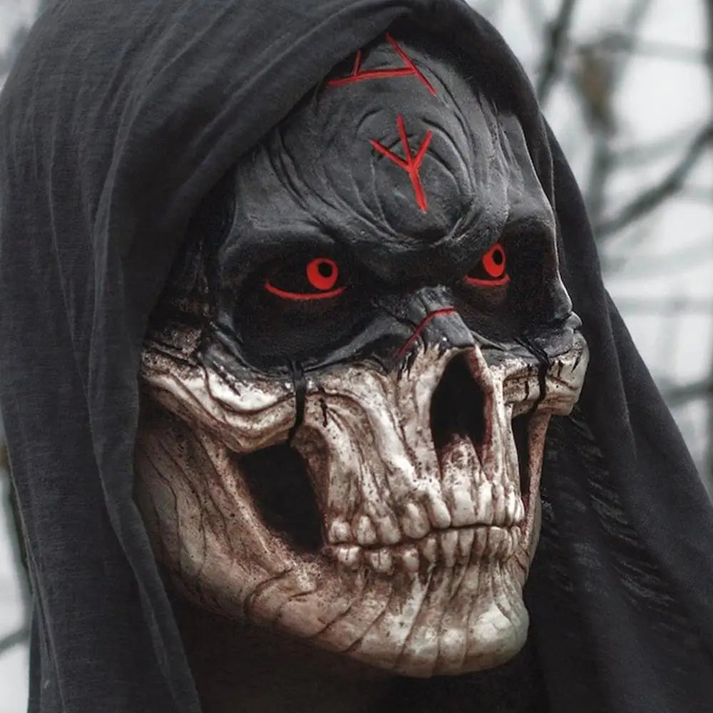 Halloween Scary Skull  Head Mask Cosplay Party Horrible Bloody Masks Carnival Adult Horror Costume Head Cover Latex Mask