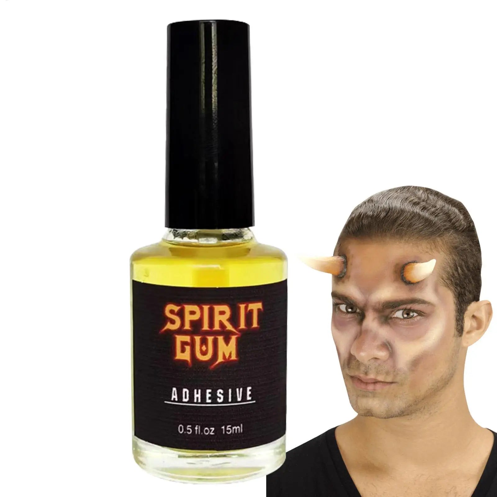Halloween Makeup Glue Special Effect Makeup,Face Body Paint, Makeup Spirit Gum, English Version 15ml (transparent Bottle)