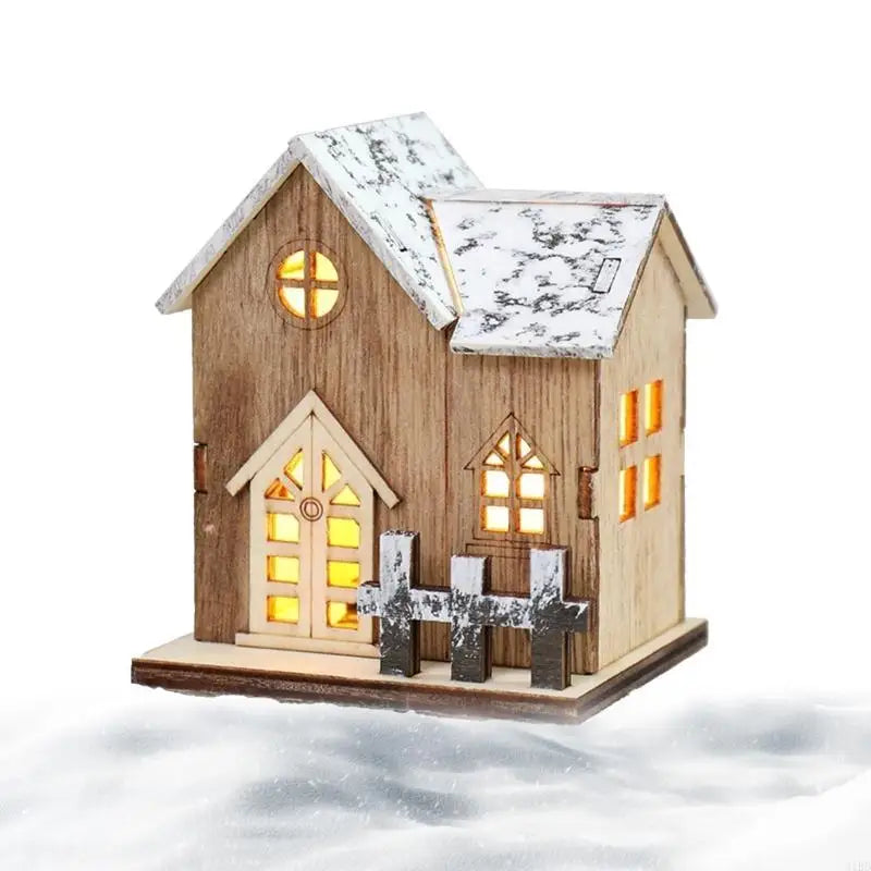 Christmas Decor House LED Light Desktop Ornament Festive Atmospheres Enhancer for Home, Offices, and Store Decor