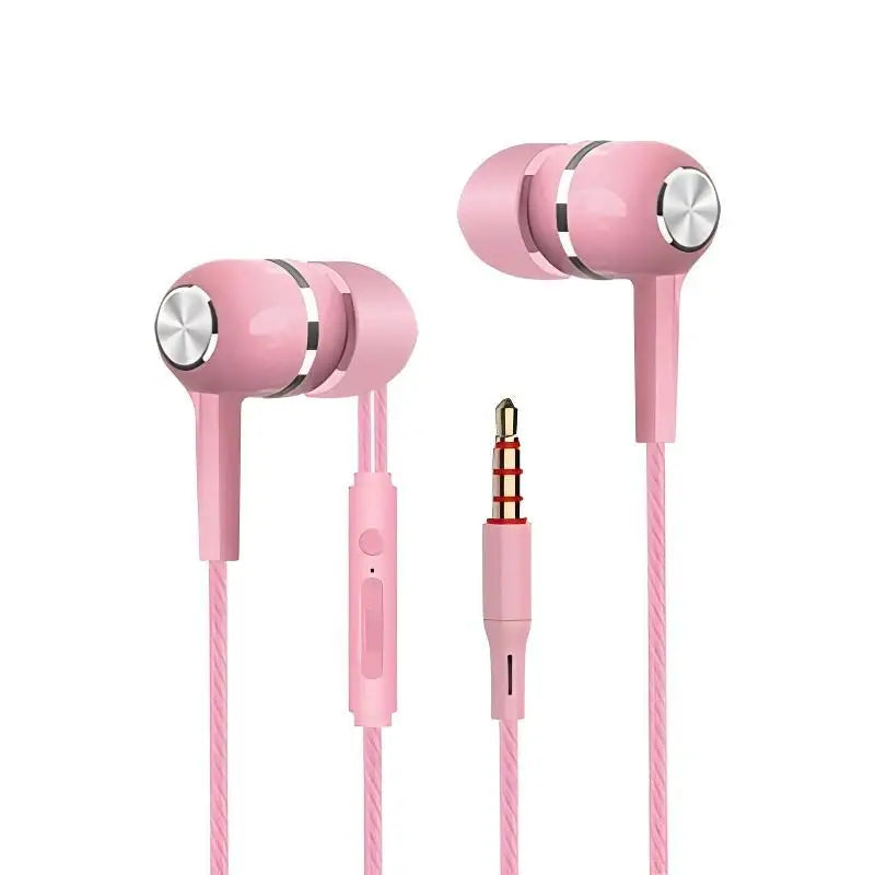 3.5mm Wired Headphones In Ear Headset Wired Earphones with Microphone Bass HiFi Stereo Earbuds Sports In-line Control For Phones