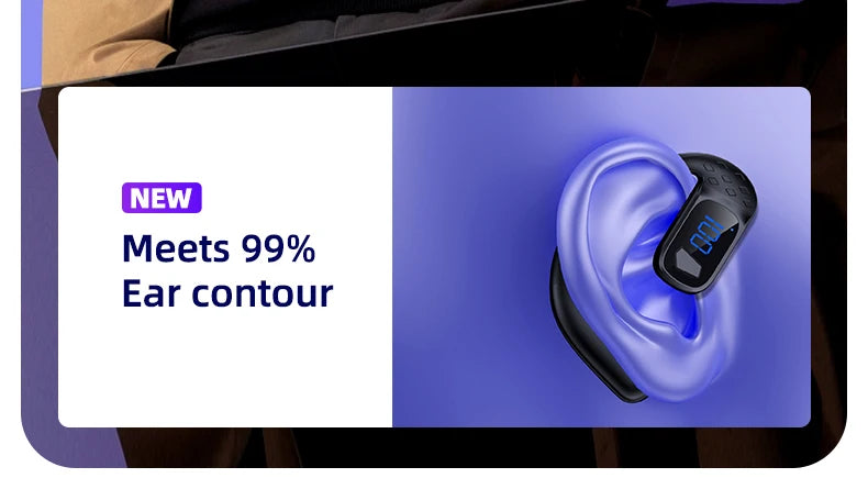 Digital Display Wireless Earphone New Bluetooth 5.4 Headset For Universal Phones Noise Cancelling Sports/Game/Drive Headphones