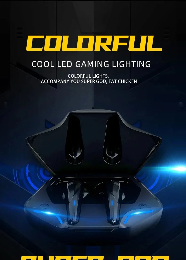 Bluetooth Headphones Gaming Wireless  Headset Earphone Bluetooth Earbuds HIFI With Mic Charging Box Game Headset