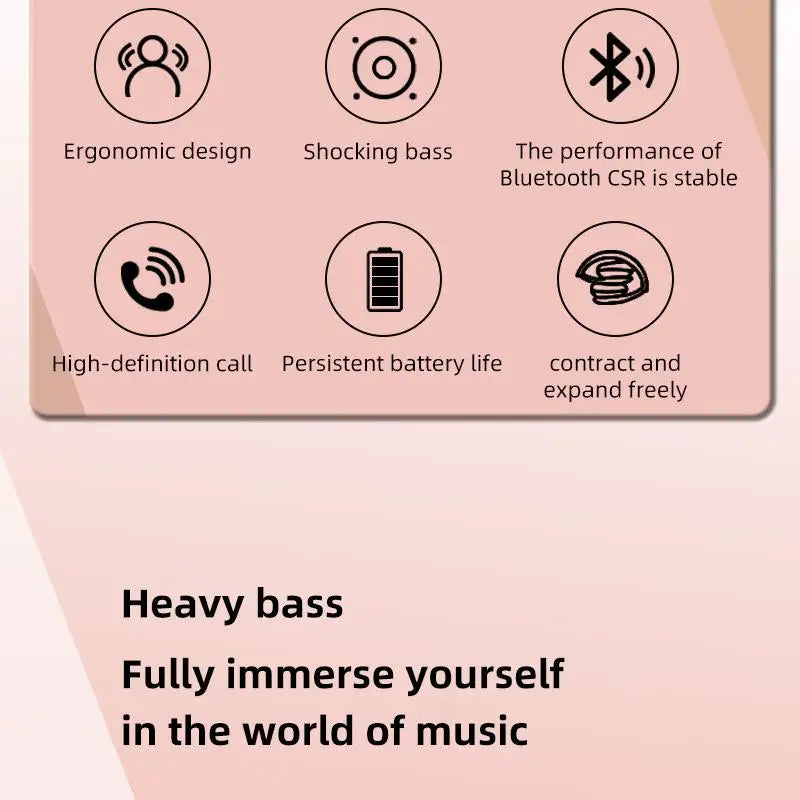 Wireless Headphones Bluetooth 5.1 Over Ear HiFi Stereo Headset True Wireless Sports Earphones Noise Cancelling Gaming Headphones