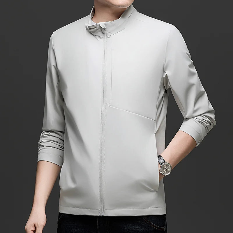 New Men's Casual Jacket Casual and Fashionable Windbreaker Waterproof and Versatile Outdoor Jacket