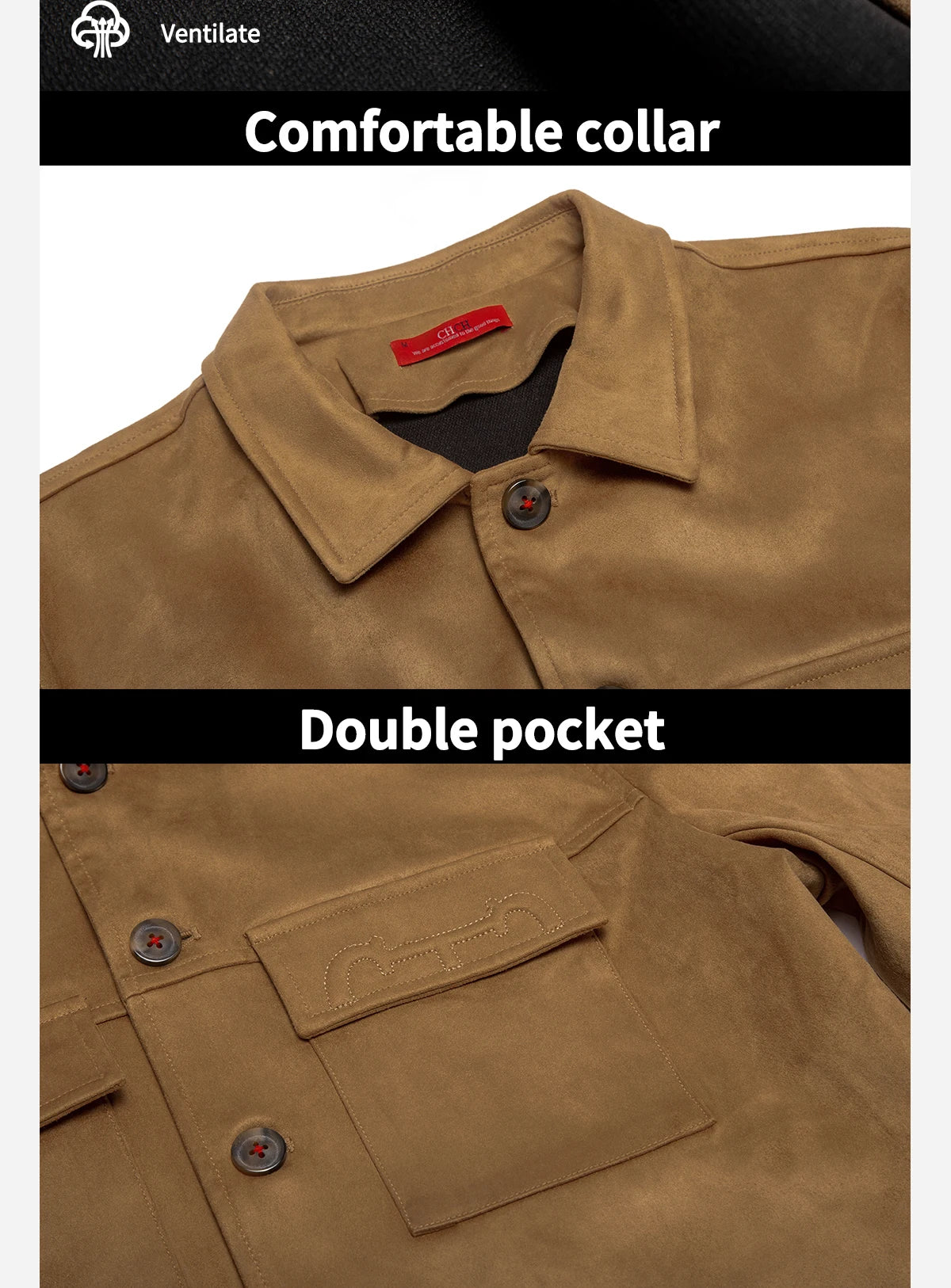 Men's Jacket 2025 New Khaki Top Men's Casual Shirt