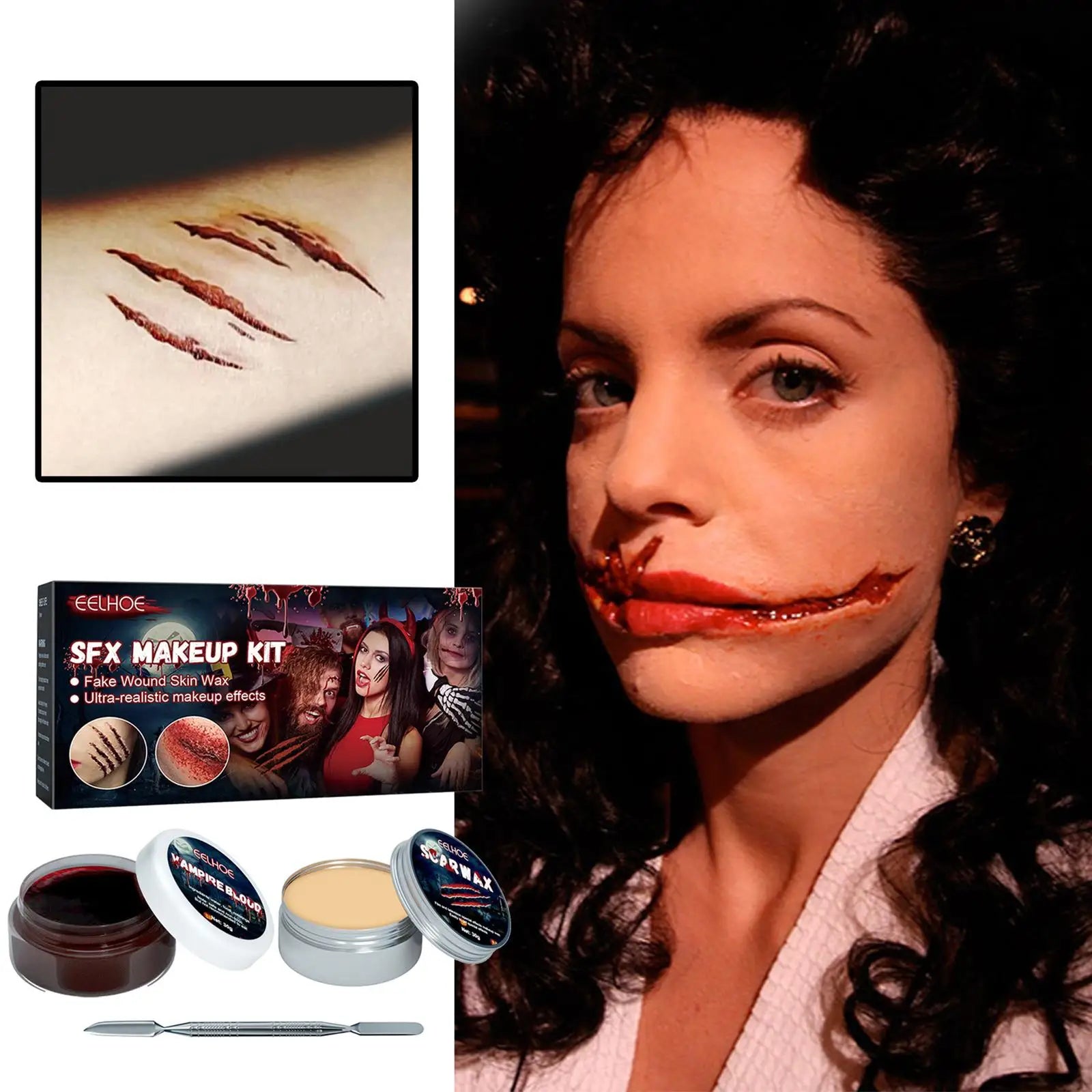 Halloween Body Paint Makeup Product Special Scar Fake Blood Horror Effects Atmosphere  Cosplay Cosmetics Tools