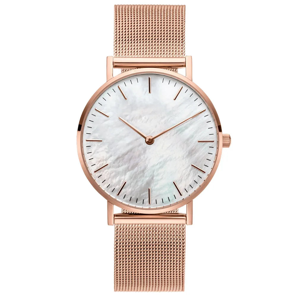 Women Watches Fashion Luxury Alloy Quartz Watches for Woman Metal Mesh Strap Simple Ladies Watch Female Clock montre femme