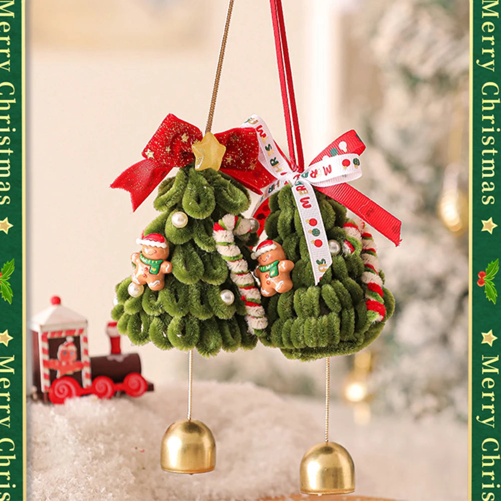 2026 Christmas Decorations Creative Twist Stick Xmas Tree Pendant Crafts Hanging Ornaments Door Hanging Garland Xmas Home Decor