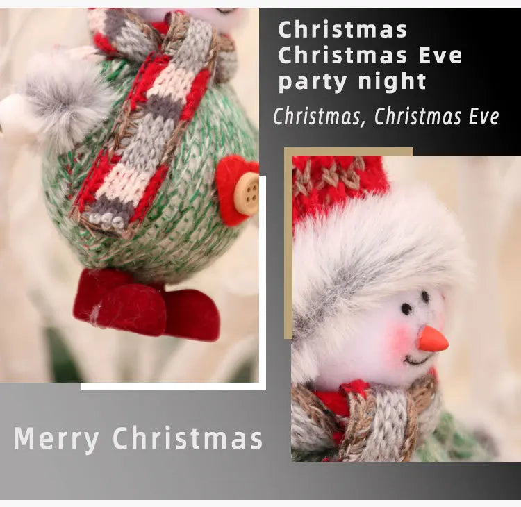 New Year 2022 Christmas Tree Decorations Cute Dolls Pendant Navidad 2021 Home Decor Christmas Tree Ornaments Xmas Gift