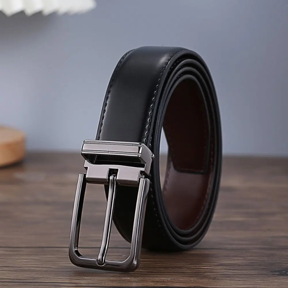 Waist Accessories Double Sided Men Leather Belt Brown Black Retro Designer Belt Fashion Luxury Pin Buckle Belt Mens Accessories