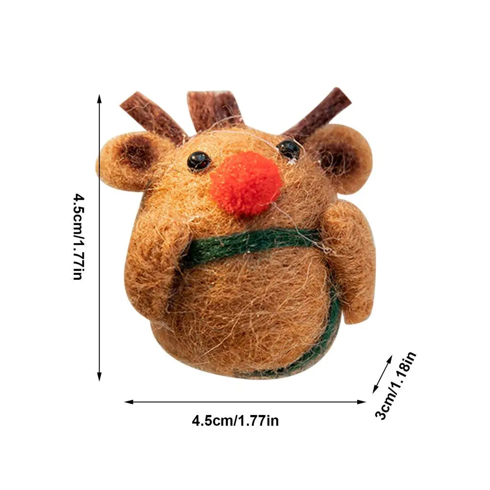 Christmas Felt Deer Pendant Xmas Tree Decorative Hanging Gingerbread Man Elk Decor 2024 Christmas Party Crafts Ornaments