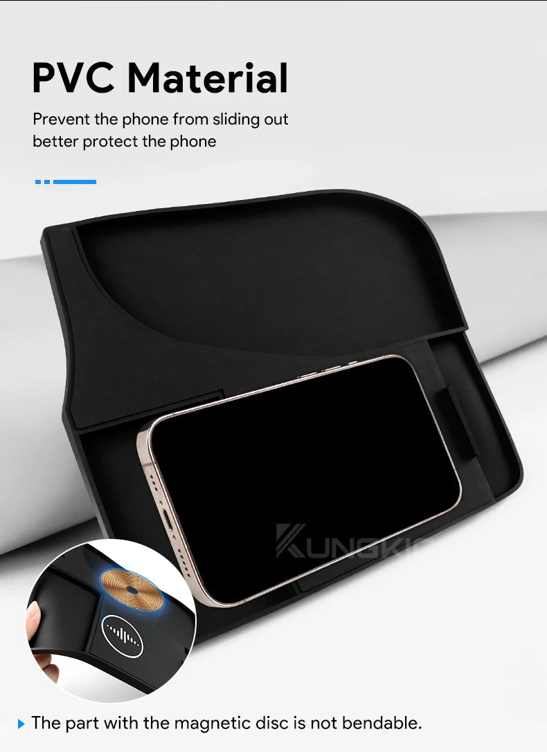 Car Wireless Charger Pad Stable Fast Charging For Geely Emgrand 2022-2025 Center Console Storage Box Trim Decoration Accessories