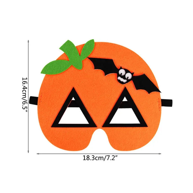 Halloween Pumpkin Ghost DIY Mask Children's Ghost Festival Party Makeup Dance Props Halloween Decoration Supplies Felt Eye Mask