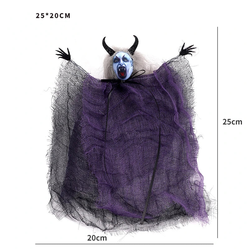 Halloween Ghost Festival Witch Figurine Hanging Doll DIY Decoration Pendant Ornaments for Party Haunted House Decorate Props