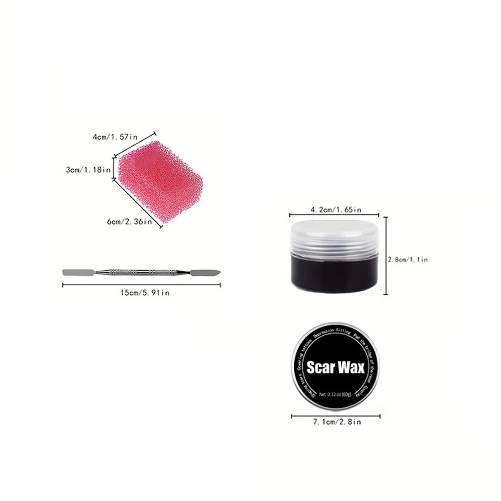 Halloween Makeup Holiday Dress Up Skin Wax Plasma Body Paint Box Fake Blood*1 Spatula Tool*1 Sponge*1 Skin Tone Paste*1