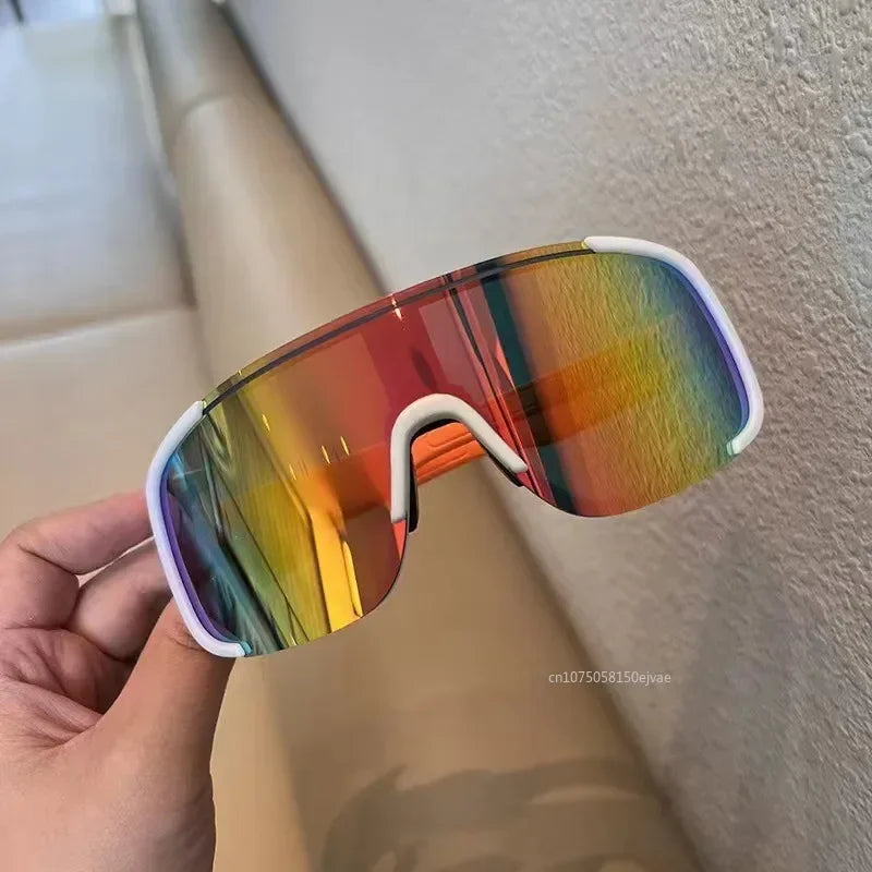 Cycling Sunglasses Retro-Reflective Sheeting Lens Road Riding Sport Glasses Windproof Glasses for Men Women Sunglasses Women