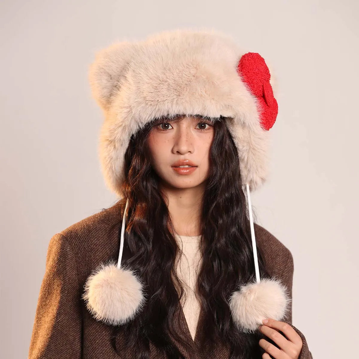 men's Hat beanie ski mask Caps Women's hat Beanie winter accessories Hat with earflaps Y2k hat Wool hats Winter hat bunny ears