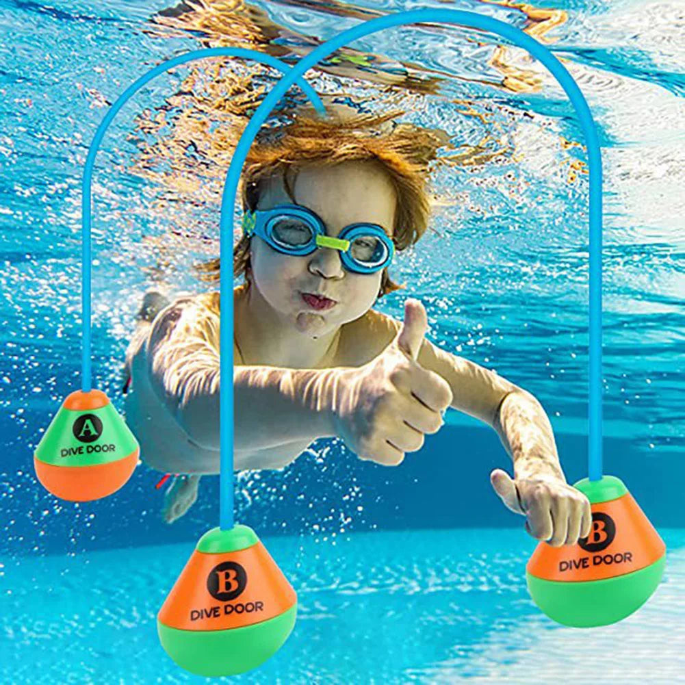 Kid's Summer Diving Water Toys 80cm 1set Diving Toy Rings Diving Swim Through Rings Strong Resilience Best Pool Gifts for Kids