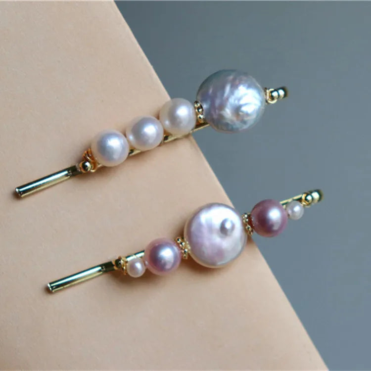 Hair Accessories for Girls Women Hairpins Clips Natural Baroque Freshwater Pearl Elegant Sweet Bridal Ornaments Wedding Gift