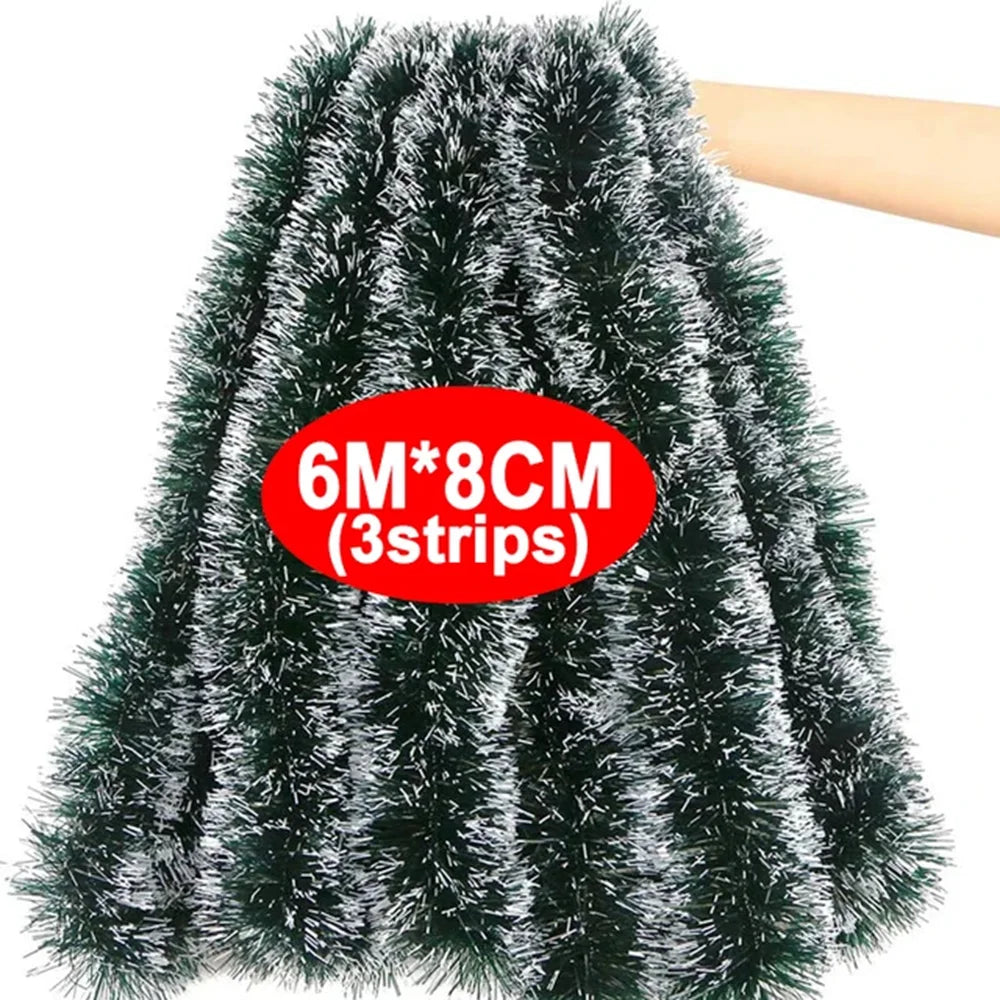 Christmas decorations Green Cane Ribbons Garland DIY Xmas Tree Ornaments Green Cane Ribbon Wreath Hanging Pendent Home Decor2024