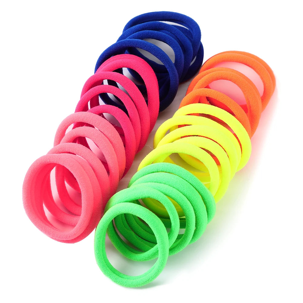 AWAYTR 50PCS/Set Girls Hair Band Hairbands Hair Accessories For Woman Kids Ponytail Holder Elastic Scrunchies Rubber Bands