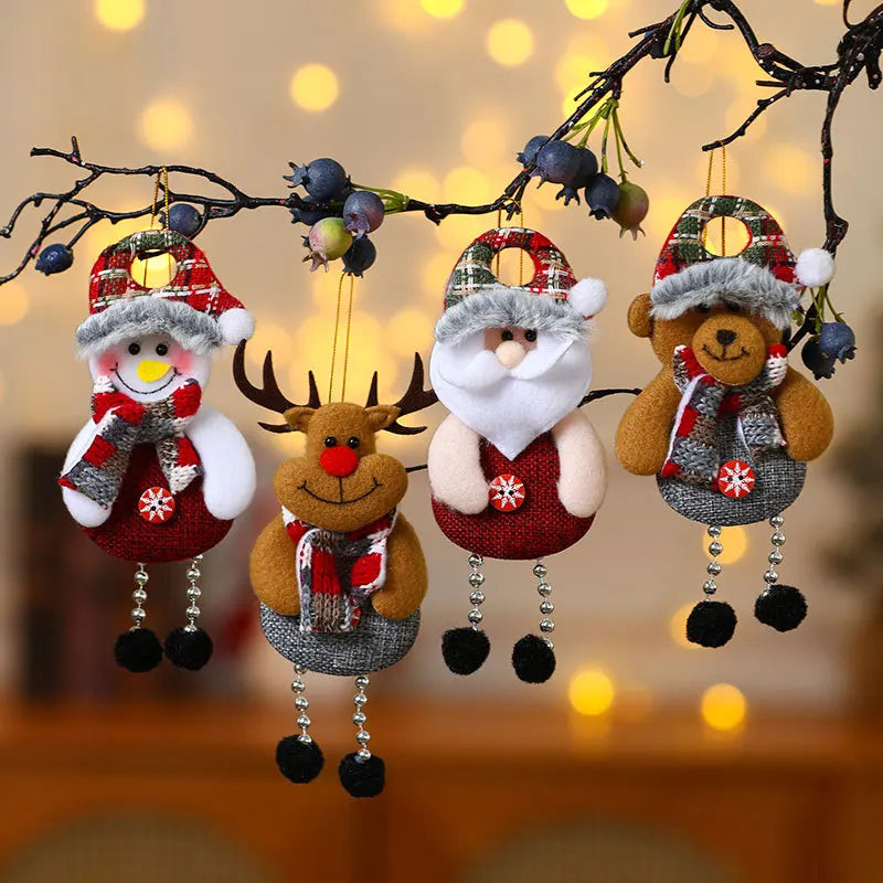 New Year 2022 Christmas Tree Decorations Cute Dolls Pendant Navidad 2021 Home Decor Christmas Tree Ornaments Xmas Gift