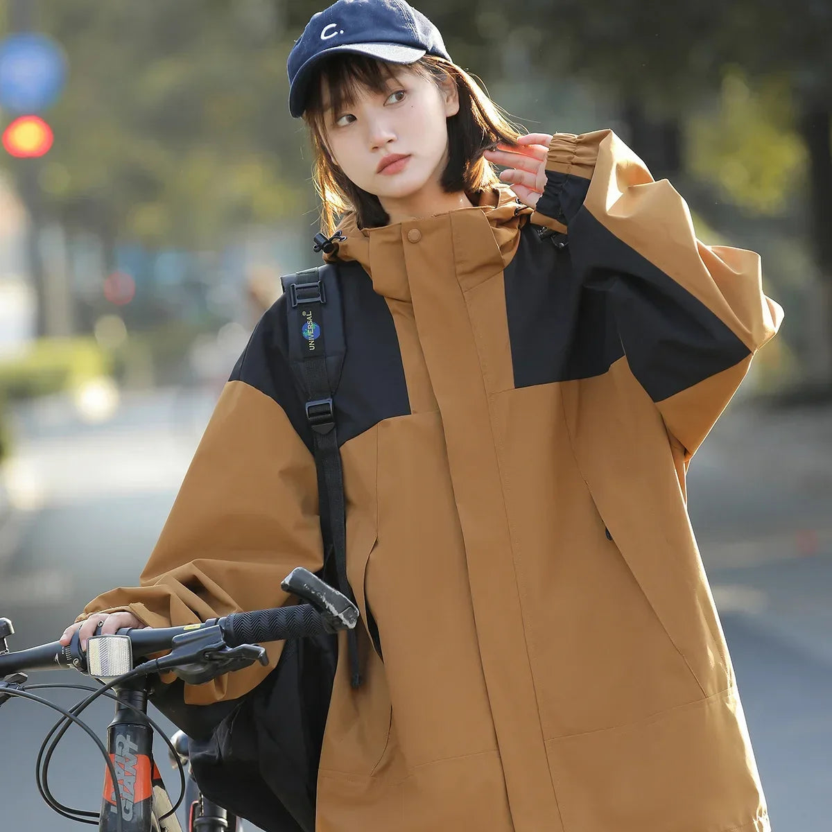 Outdoor Riding Jackets for Women Patchwork Waterproof Camping Coat Men Fishing Trekking Windbreaker Travel Jacket Women Clothing