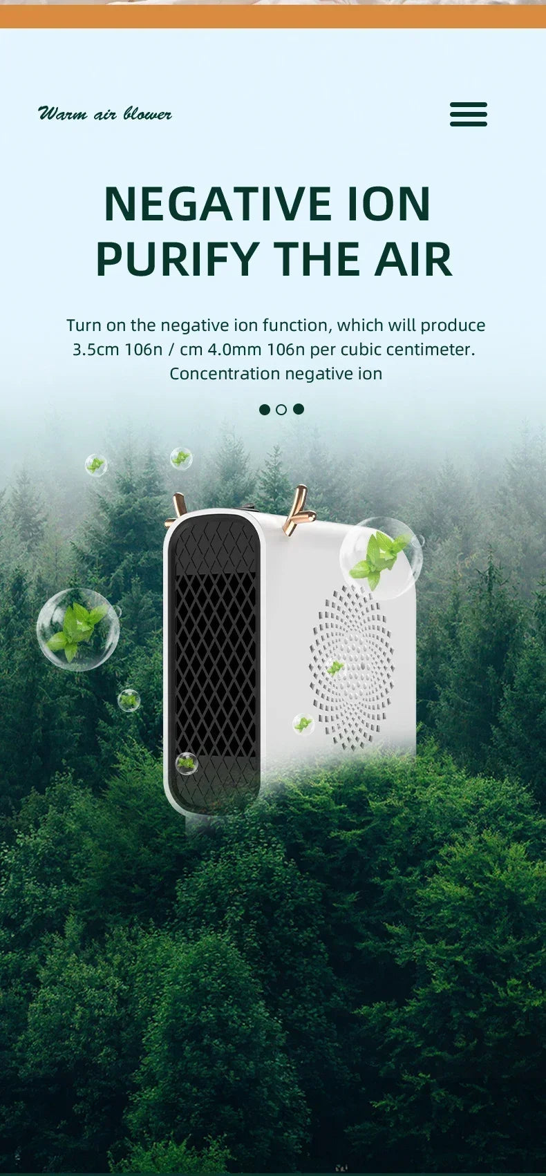 Portable Mini Electric Heater Fast Heating Energy Saving Handheld Warming Device Ideal For Home Use Dormitory Heating