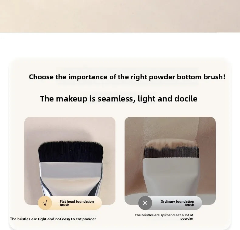 Ultra Thin Foundation Brush Makeup Mixing Palette with Spatula Flat Face Contour Brush Cosmetic Puff Blender Beauty Makeup Tools