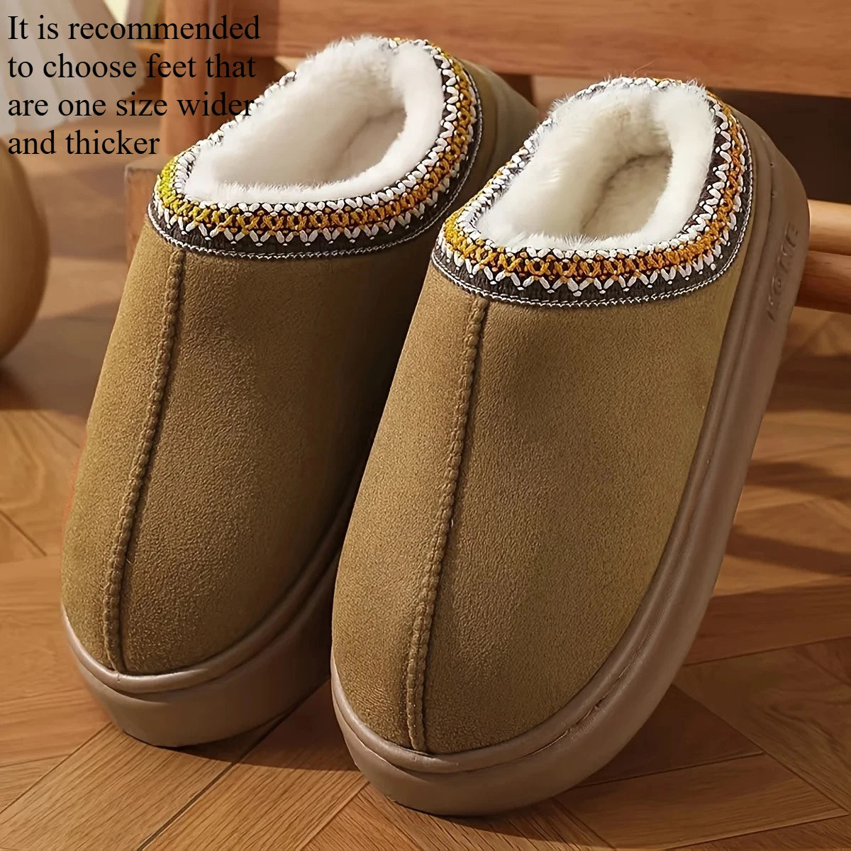 Women's Comfort Slippers Soft Sole Winter Warm Indoor Outdoor Shoes Elegant Couple Style For Home Bedroom Living Room Office