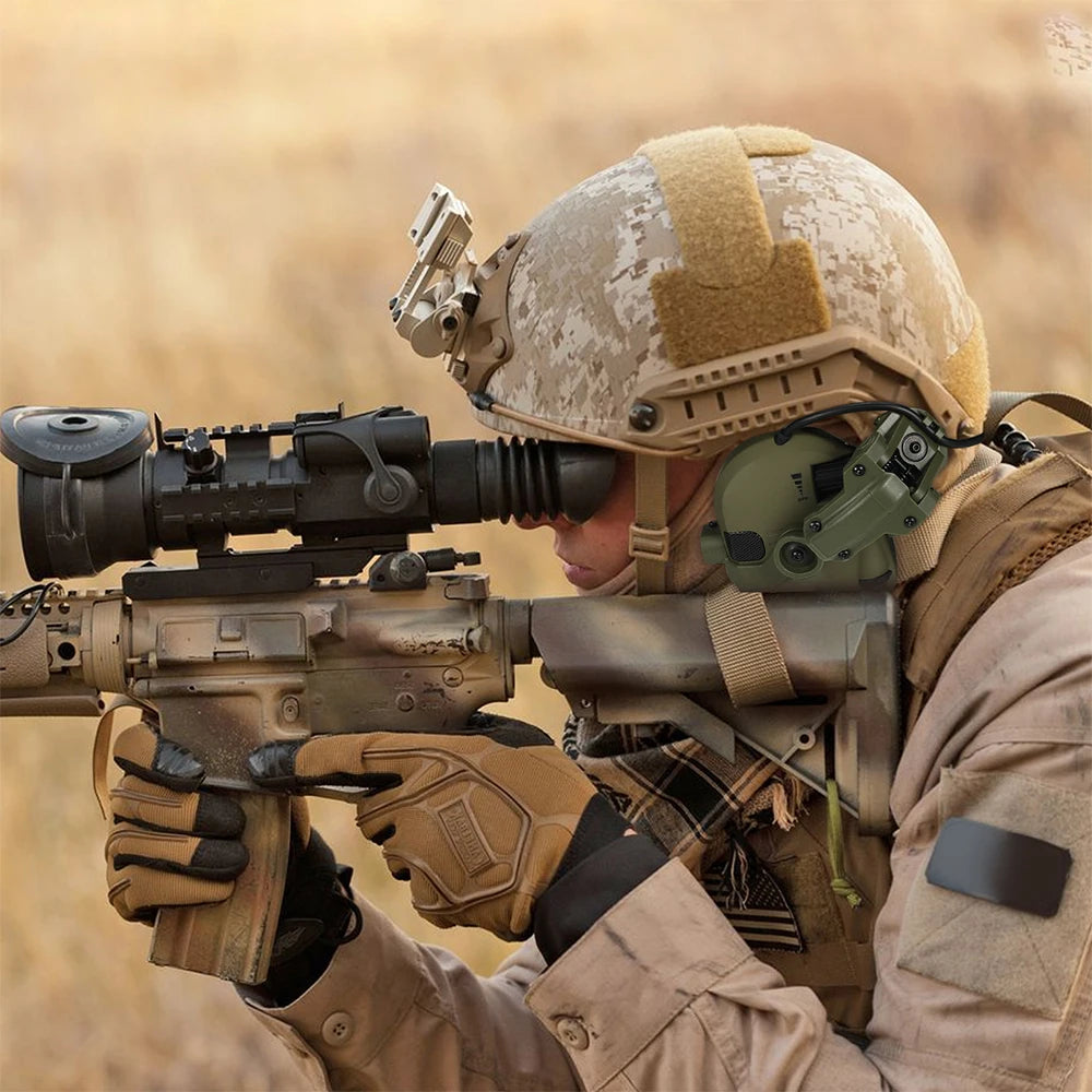 Active Helmet Mounted Earmuffs For Shooting Electronic Hearing Protection Ear Protect Noise Reduction Active Hunting Headphone