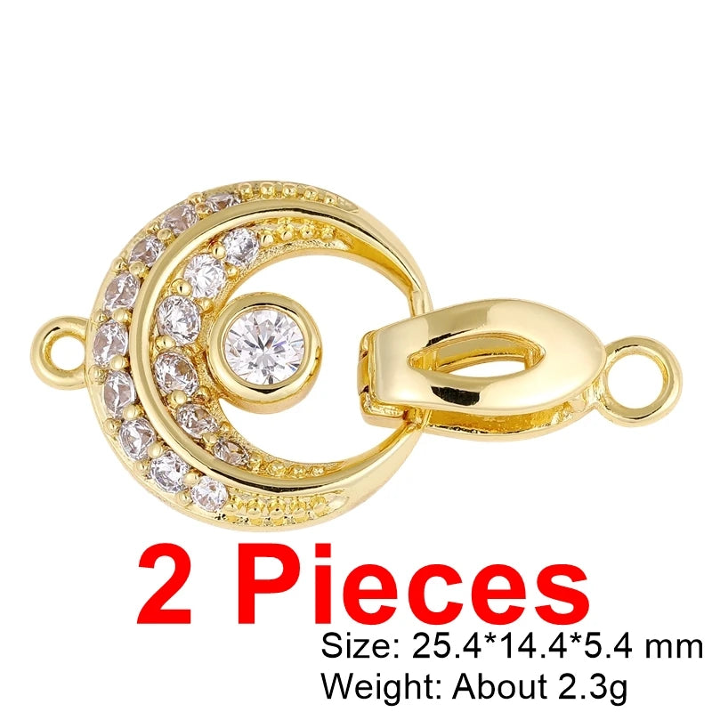Juya 18K Gold Silver Plated Wedding Decorations Connect Fastener Closure Clasps Accessories For DIY Beads Pearls Jewelry Making