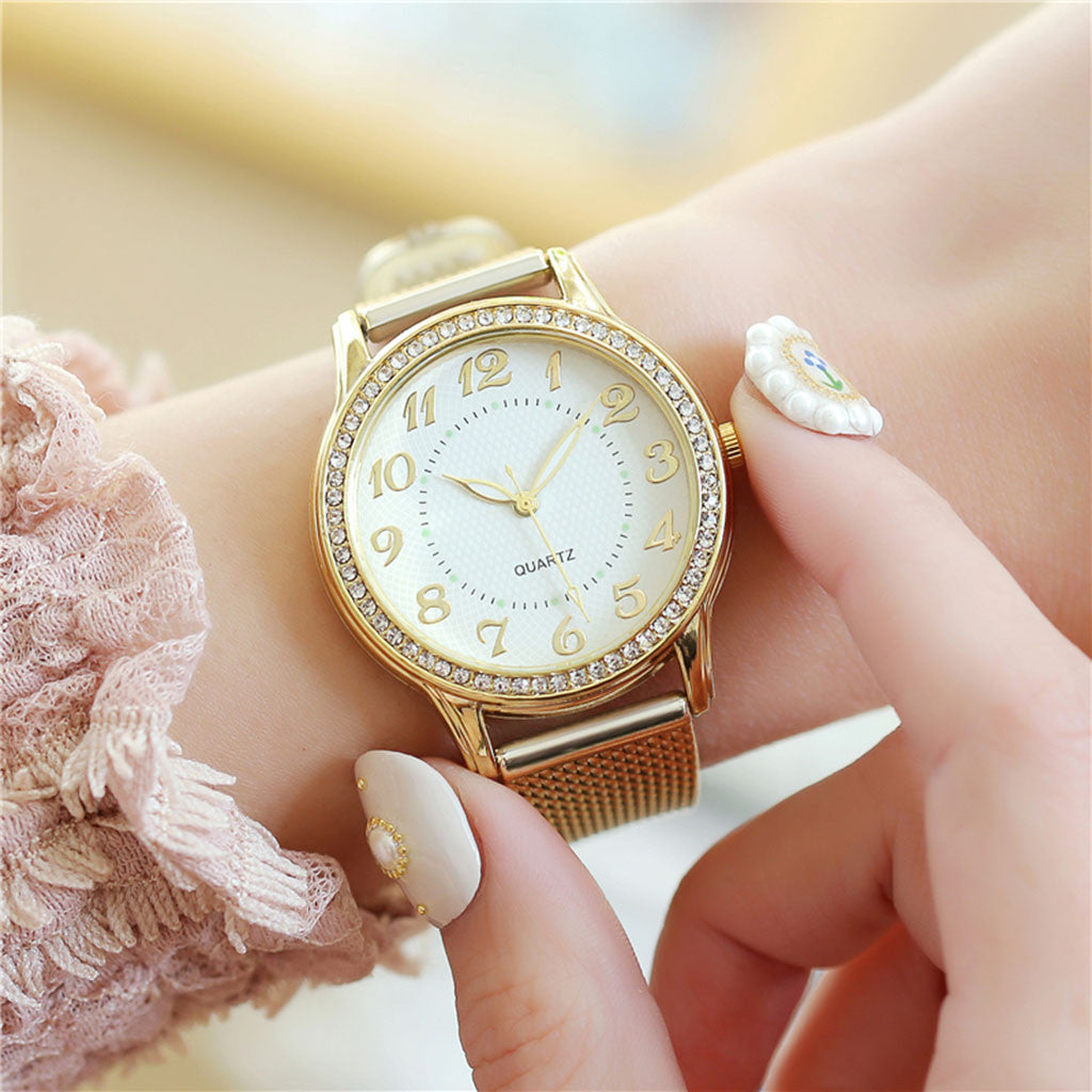 Women Watches Top Brand Luxury Gold Bracelet Watch Rhinestone Ladies Watch Clock Reloj Mujer Montre Femme Relogio Feminino
