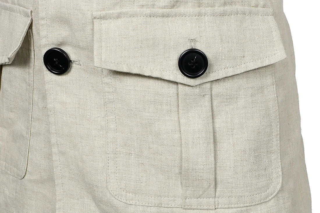 Mens Coats Safari Jacket Linen British Retro Gentry Suit Pockets Outerwear Fashion Solid Color Male Tops Ropa Hombre