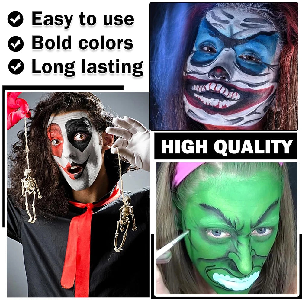 Halloween Foundation Cream Cosplay White Concealer Make-Up Body Paint Stick Party Long-lasting Non-Toxic Oil Based Face Makeup