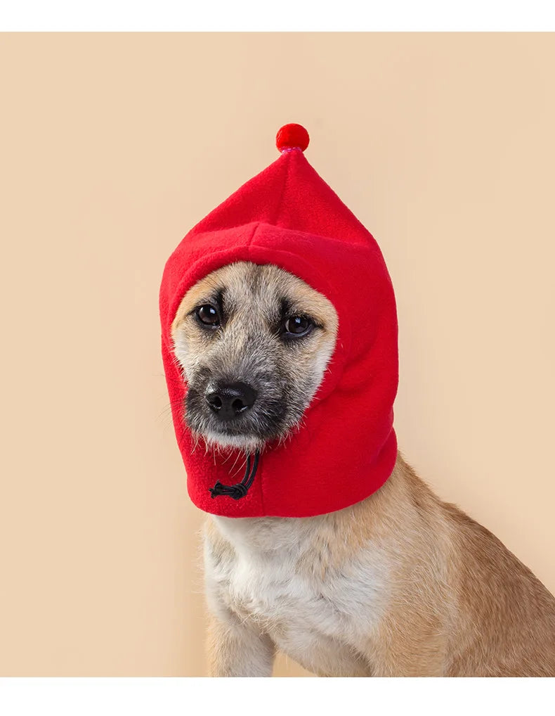 Winter Hat For Dogs Pet Hat Adjustable Drawstring Design for Windproof Comfort Warmth Polar Fleece Hat Winter Dog accessories