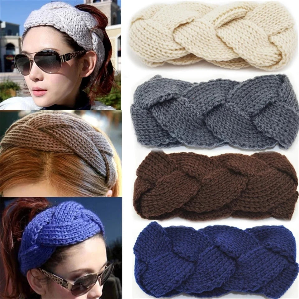 Winter Warm Headband for Women Cross Knitting Headbands Wool Knitted Elastic Headband Headwear Girls Hair Band Hair Accessories