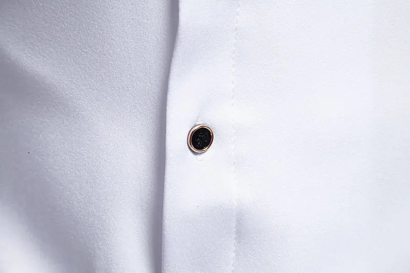 Mens Dress Shirts Vintage Personality Irregular Crop Long Sleeve Business Stand Collar Shirt Men Camisas Streetwear Blusas Tops