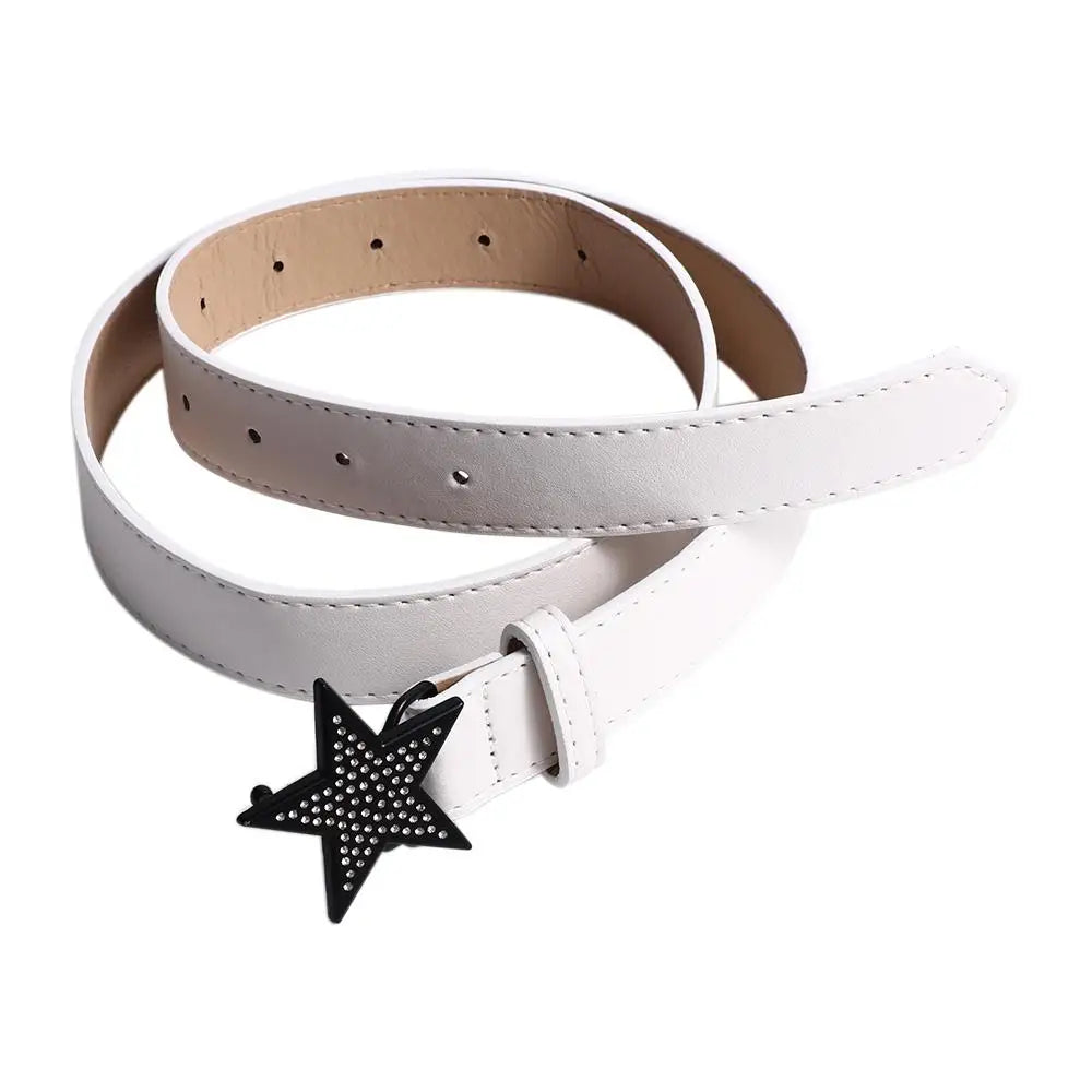 Accessories Alloy Width Waist Belt PU Leather Retro Women Waist Belt Adjustable Waistband Corset Belt Star Buckle Belt