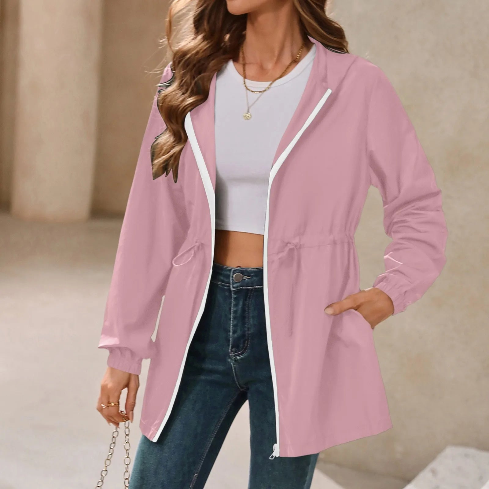 Women'S Jacket Tourism Outdoor Hiking Waterproof Rain Poncho Raincoat Hooded Rain Coat High-Quality Jackets Hiking Clothes