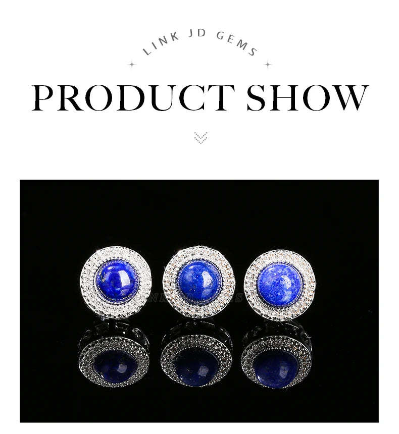 1 Pc Natural Stone Lapis Lazuli Round Cabochon Inlaid Magic Box Bead With Hole Pendant For Jewerly Making Diy Necklace Bracelet