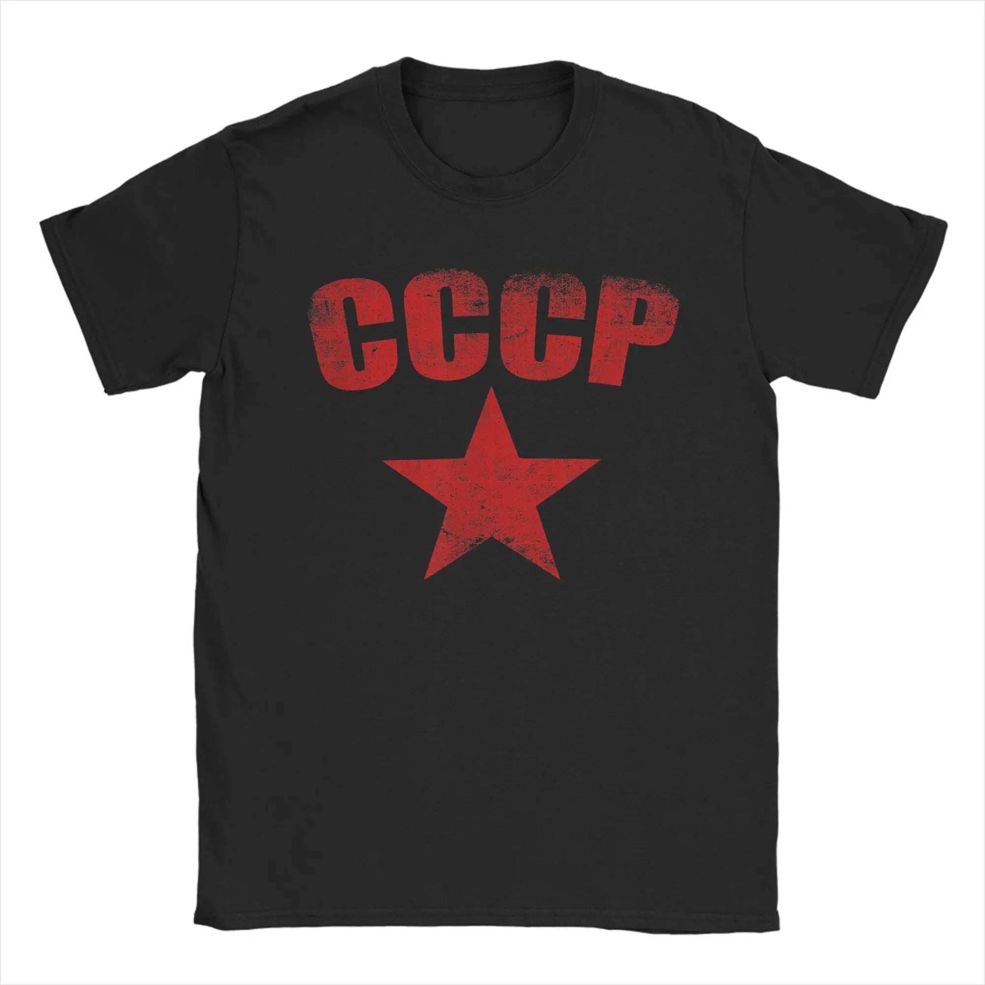Men T-Shirts CCCP Cool 100% Cotton Tee Shirt Short Sleeve  T Shirt Round Neck Clothing Unique