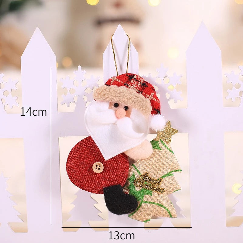 New Year 2022 Christmas Tree Decorations Cute Dolls Pendant Navidad 2021 Home Decor Christmas Tree Ornaments Xmas Gift