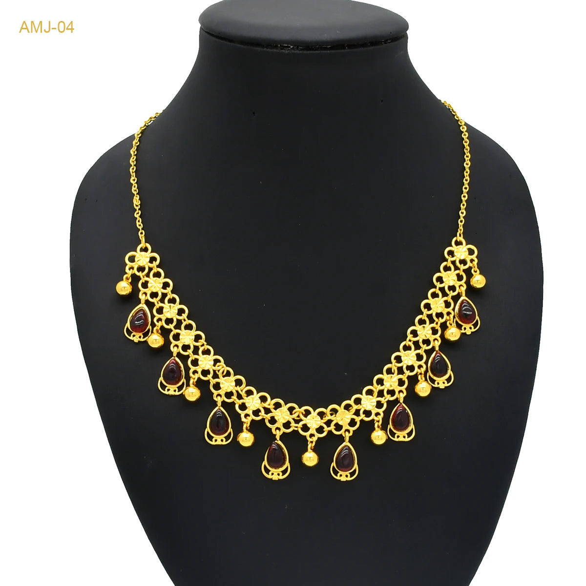 ANIID Dubai 24K Gold Plated Tassel Necklace For Women Bride Crystal Jewellery Italian Wedding African Party Gifts Wholesale