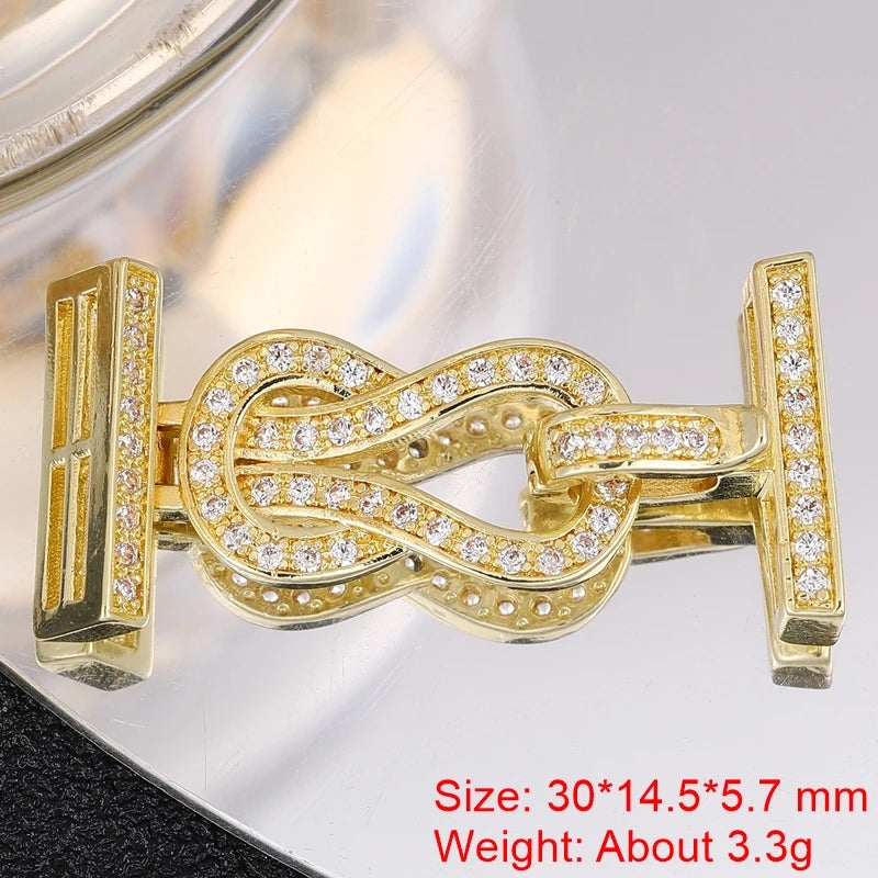 Juya 18K Gold Silver Plated Wedding Decorations Connect Fastener Closure Clasps Accessories For DIY Beads Pearls Jewelry Making