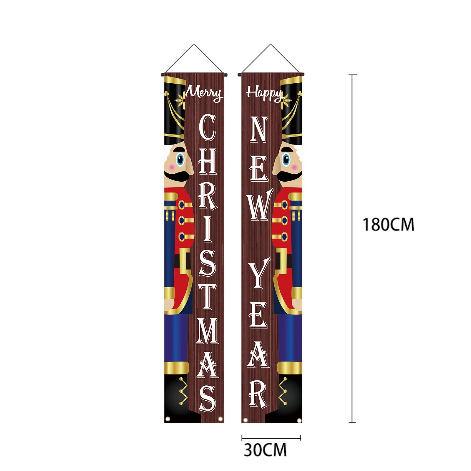 New Christmas Nutcracker King Series Couplets New Year's Party Soldiers Porch Atmosphere Decoration Door Curtains Flag Hangers