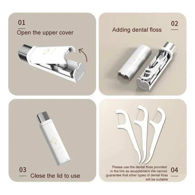 Small Floss Storage Box Household Portable Automatic Pop-up Dental Floss Storage Box Can Carry-on Easy to Use