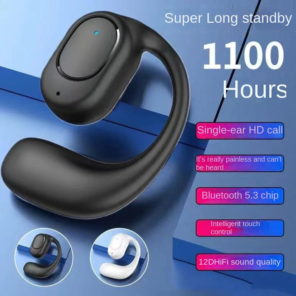 Ear Hanging Type Bluetooth Earphone Not in Ear Bluetooth 5.3 Bone Conduction Headphones Noise Cancelling Long Endurance