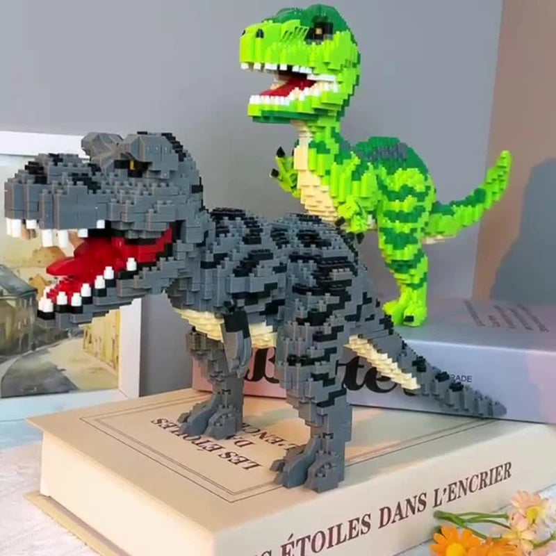 Kid Dinosaur Micro Particles Building Blocks Toys Jurassic Large Size Tyrannosaurus Rex Assembly Blocks Puzzles Disassembly Toys