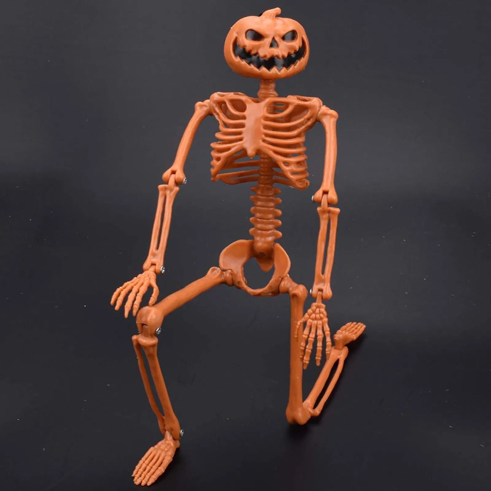Halloween Person Size Skeleton Hanging Props Poseable Movable Fake Human Skull Bones Haunted House Party Decoration